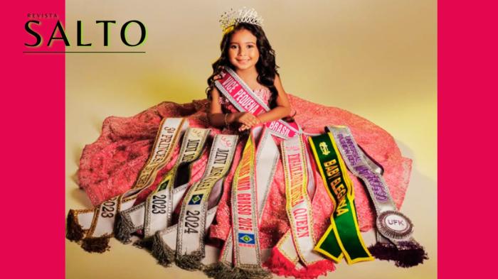 Pequena cuiabana vai representar o Brasil em concurso internacional de beleza infantil