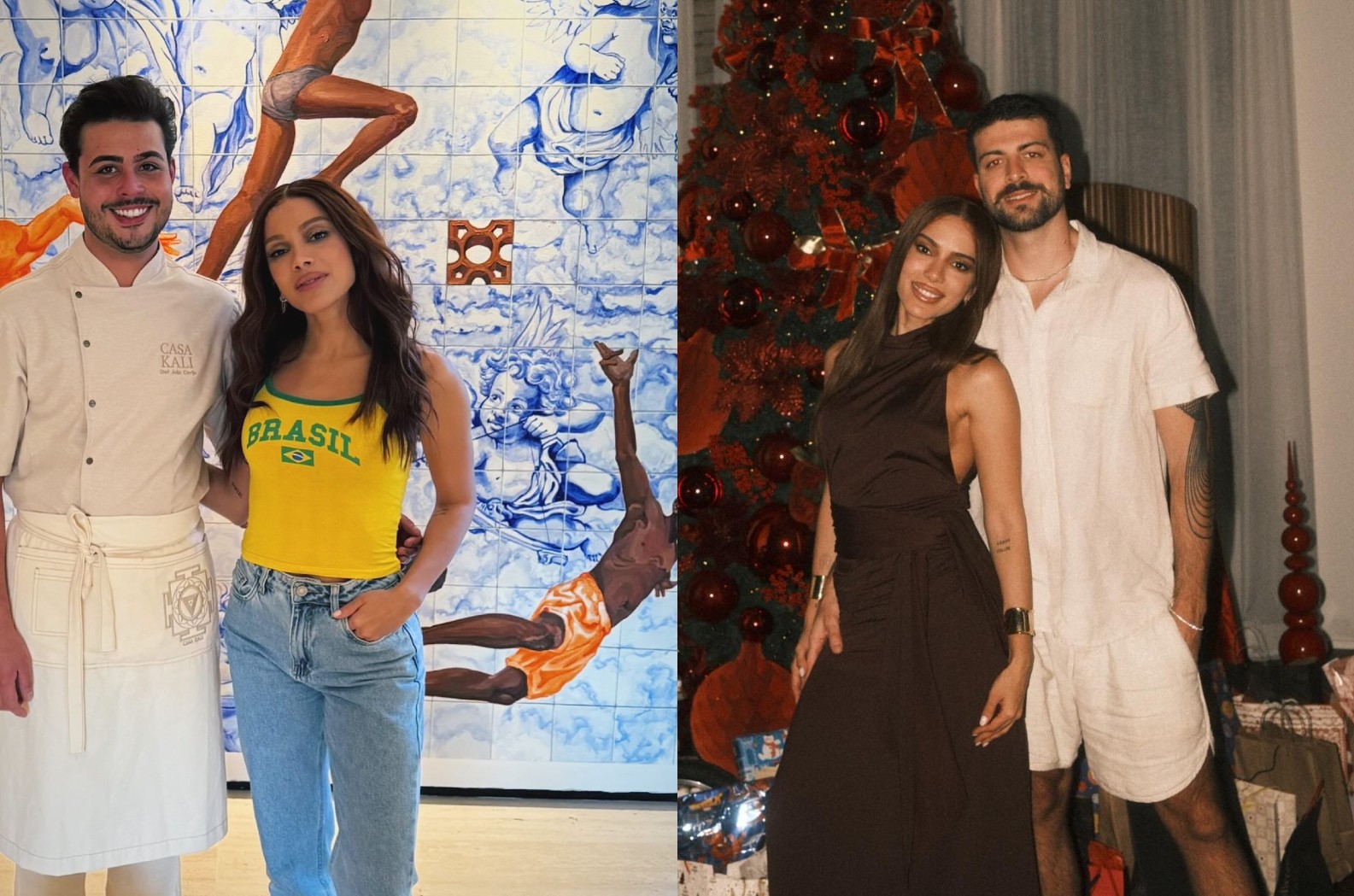 Chef posta com Anitta e Ian Bortolanza, namorado dela, brinca em comentário