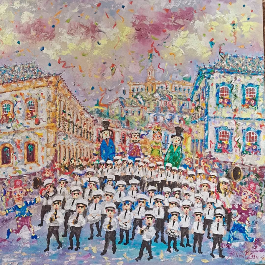 Arte, memória e celebração: o pontilhismo em óleo sobre tela do artista ouro-pretano Marcelo Cássio