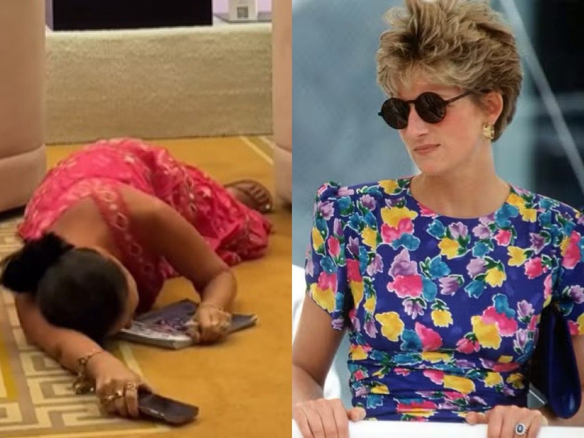 Fã de Lady Di se joga no chão após arrematar vestido da princesa por R$2,86 milhões