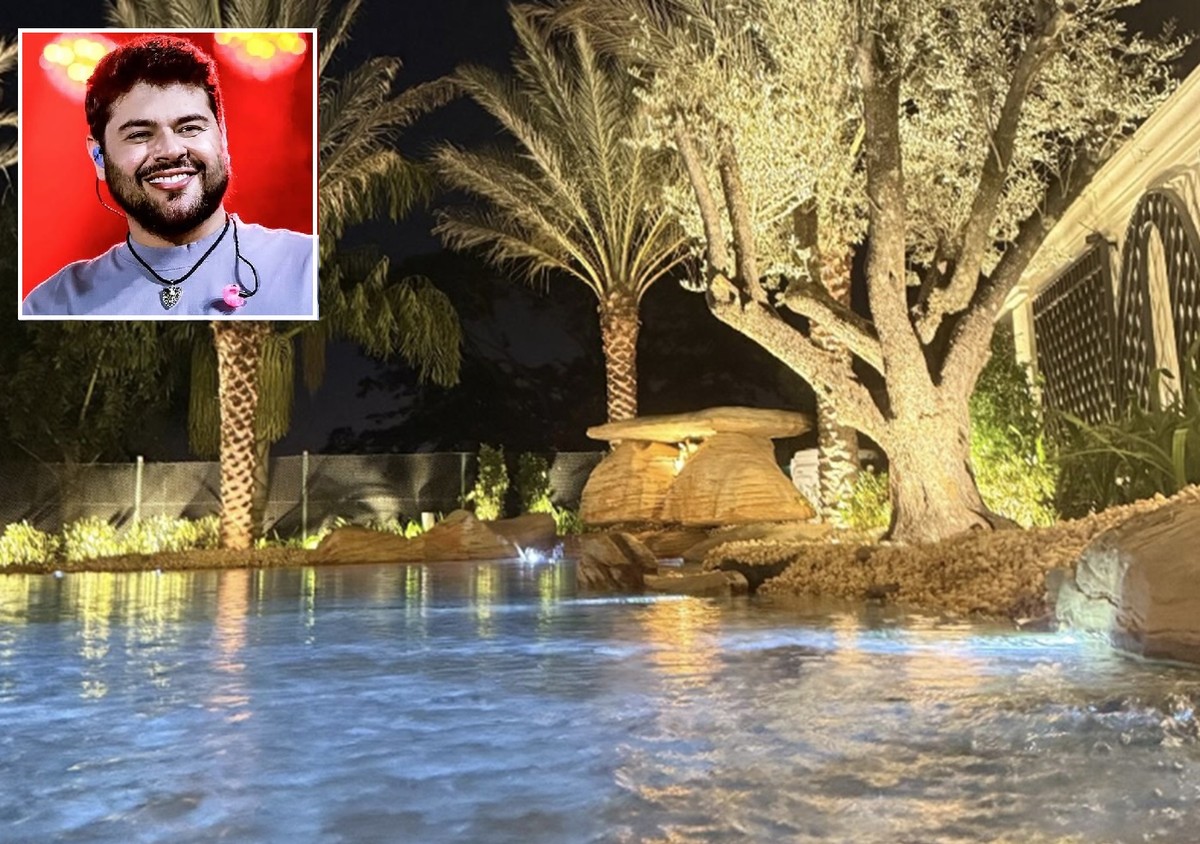 Sertanejo Cristiano apresenta piscina com lago artificial em sua mansão