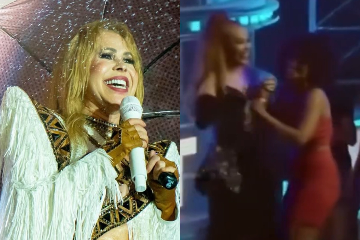 Criticada, Joelma arranca microfone de fã e gera climão; assista