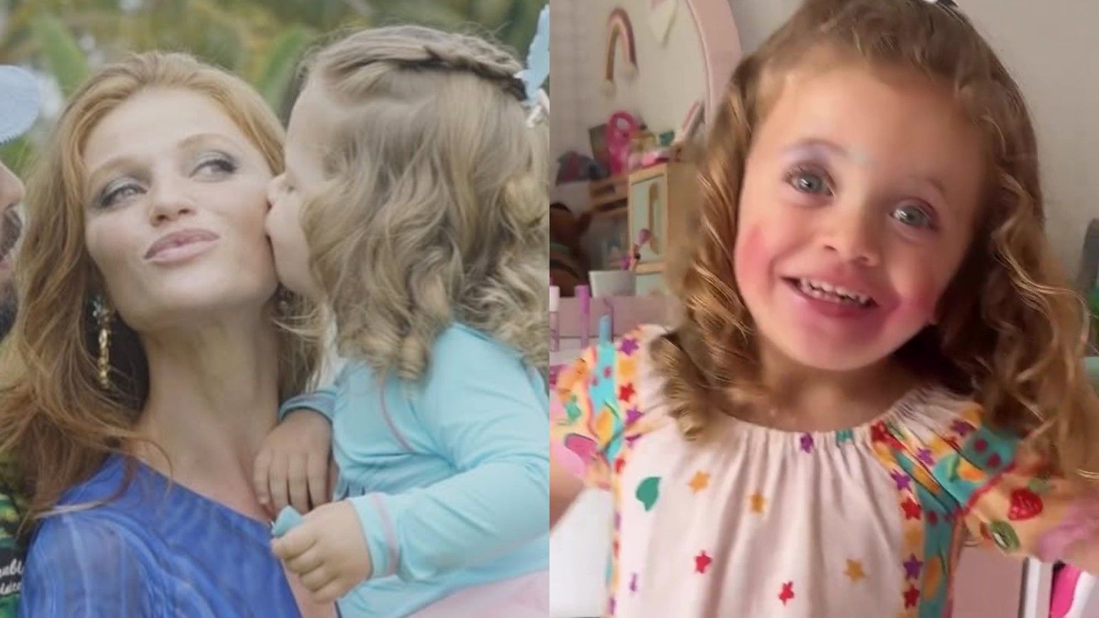 Cintia Dicker e a filha Aurora: momento de maquiagem diverte fãs nas redes sociais