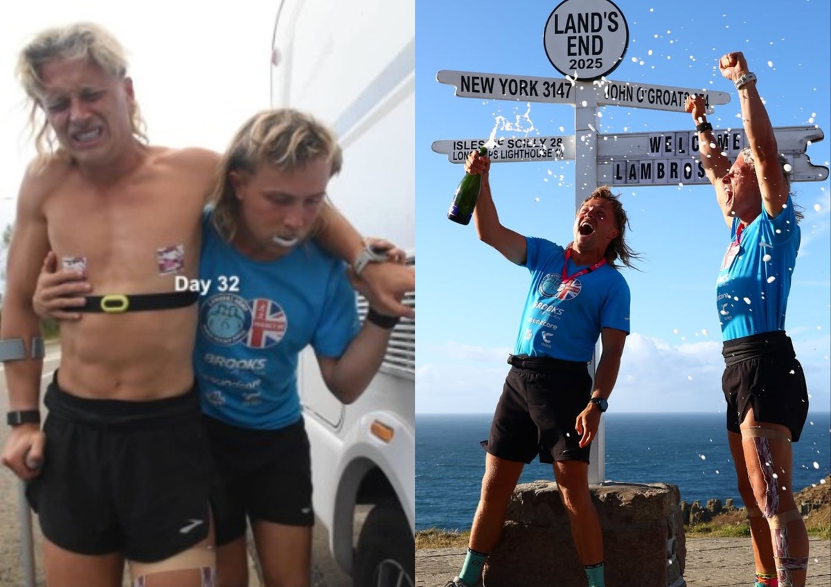 Superando risco de amputação após infecção generalizada, irmãos cruzaram o Reino Unido correndo em 35 dias