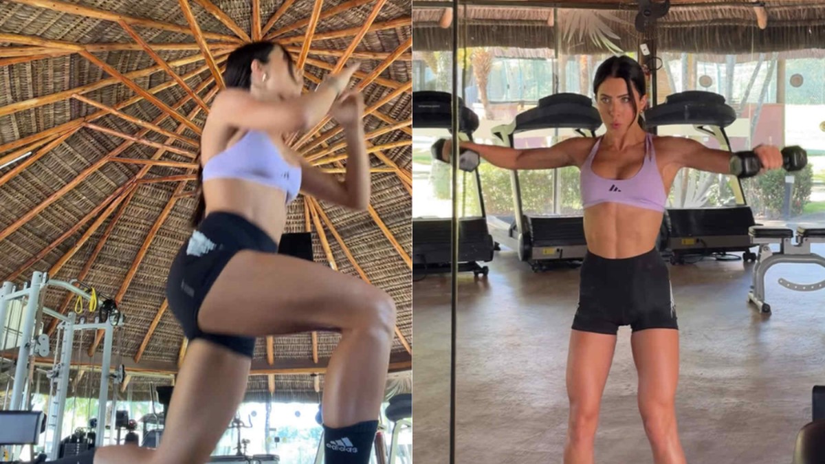 Jade Picon compartilha vídeo de treino e exibe abdômen trincadíssimo