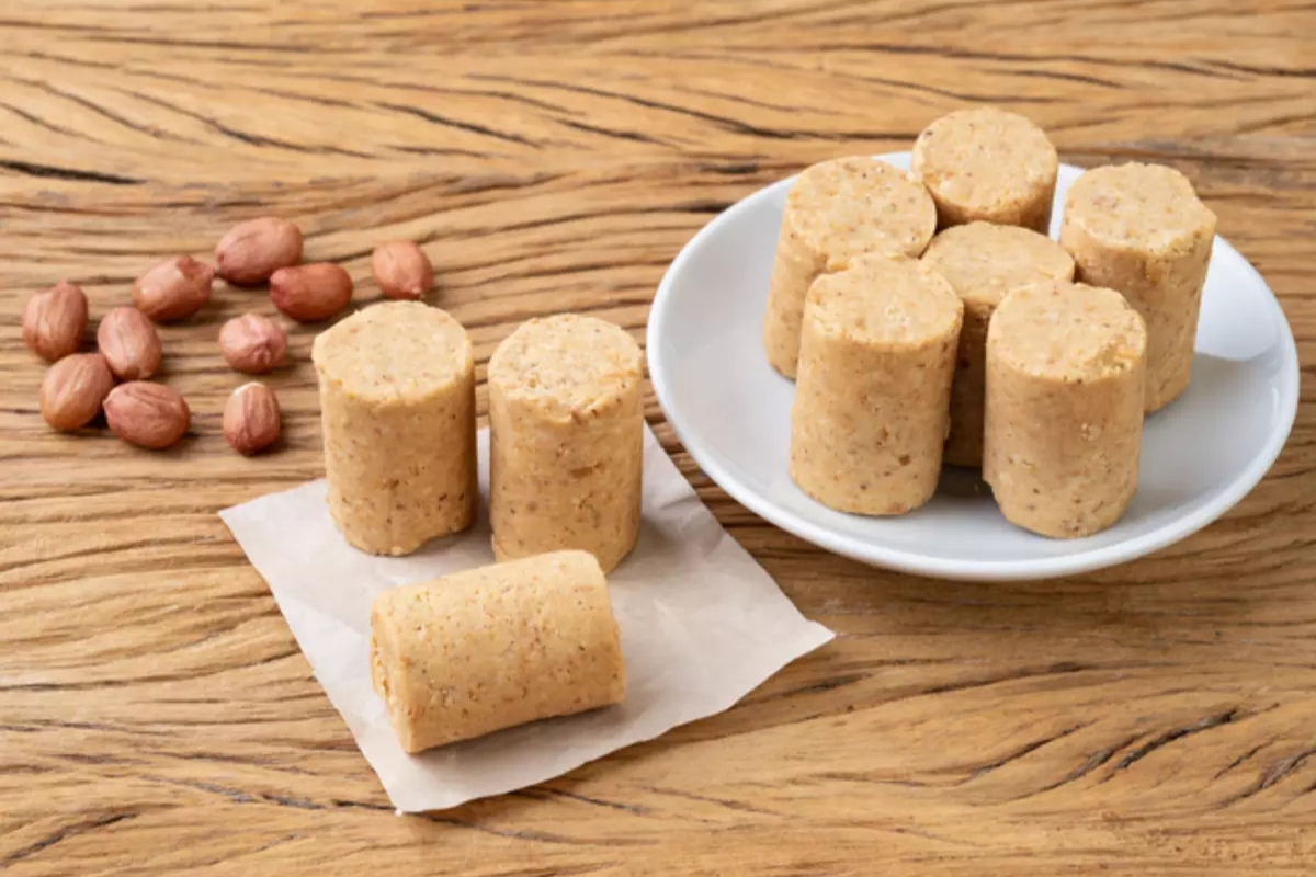 Paçoca sem açúcar com apenas três ingredientes